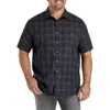 Synrgy By Dxl Big & Tall Large Plaid Sport Shirt In Black White
