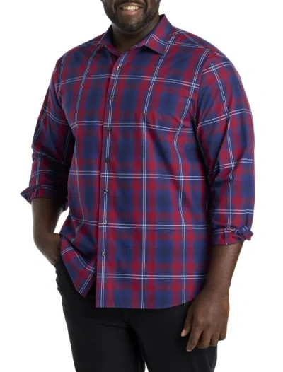 Synrgy By Dxl Big & Tall Large Plaid Sport Shirt In Multi