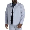 Synrgy By Dxl Big & Tall Machine Washable Plaid Shirt-style Suit Jacket In Blue