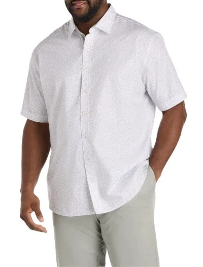 Synrgy By Dxl Big & Tall Micro Floral Sport Shirt In Gray