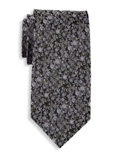 Synrgy By Dxl Big & Tall Mini Camo Floral Print Tie In Black