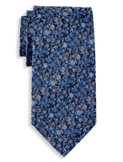 Synrgy By Dxl Big & Tall Mini Camo Floral Print Tie In Blue