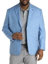 Synrgy By Dxl Big & Tall Mixed Media Jacket-relaxer Sport Coat In Blue