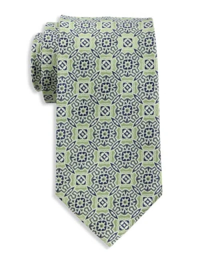 Synrgy By Dxl Big & Tall Modern Geometric Tie In Green