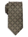 Synrgy By Dxl Big & Tall Modern Medallion Tie In Tan