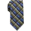 Synrgy By Dxl Big & Tall Multicolored Plaid Tie In Blue