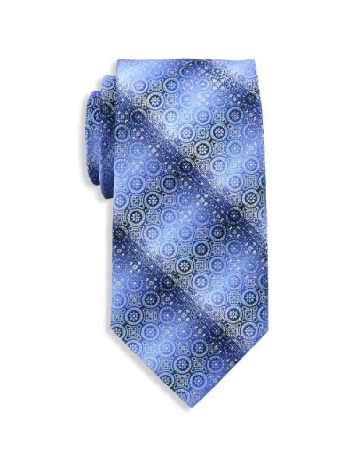 Synrgy By Dxl Big & Tall Ombré Medallion Tie In Blue