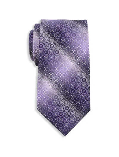 Synrgy By Dxl Big & Tall Ombré Medallion Tie In Purple