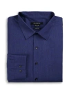 Synrgy By Dxl Big & Tall Performance Heather Dress Shirt In Med Blue Hthr