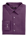 Synrgy By Dxl Big & Tall Performance Solid Dress Shirt In Purple