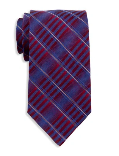 Synrgy By Dxl Big & Tall Plaid Ombré Tie In Burgundy