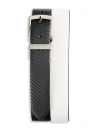 Synrgy By Dxl Big & Tall Reversible Stretch Belt In Black White