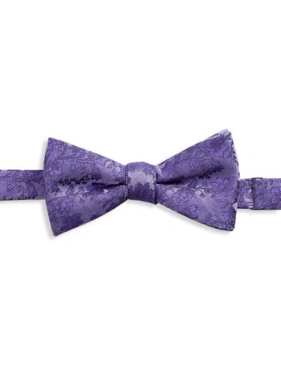 Synrgy By Dxl Big & Tall Sophisticated Floral Bow Tie In Blue