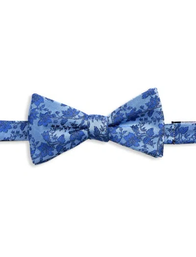 Synrgy By Dxl Big & Tall Sophisticated Floral Bow Tie In Blue