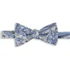 Synrgy By Dxl Big & Tall Springtime Paisley Bow Tie In Blue
