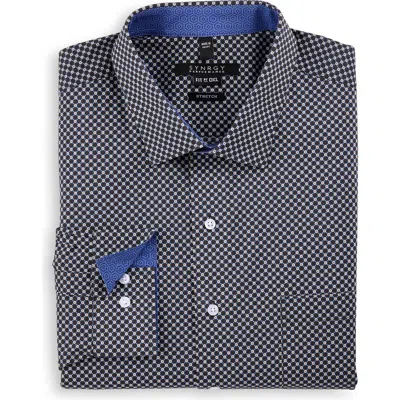 Synrgy By Dxl Big & Tall Star Patterned Performance Dress Shirt In Multi