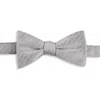 Synrgy By Dxl Big & Tall Striped Bow Tie In Grey