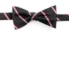 Synrgy By Dxl Big & Tall Traditional Striped Bow Tie In Black