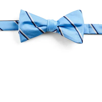 Synrgy By Dxl Big & Tall Traditional Striped Bow Tie In Blue
