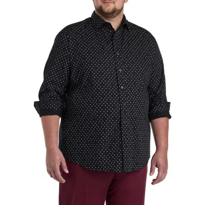 Synrgy By Dxl Micro Diamond Sport Shirt In Black