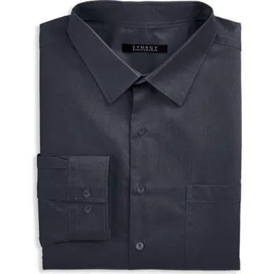 Synrgy By Dxl Performance Heather Dress Shirt In Carbon Heather