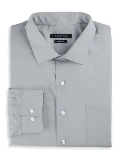 Synrgy Performance Solid Dress Shirt In Grey