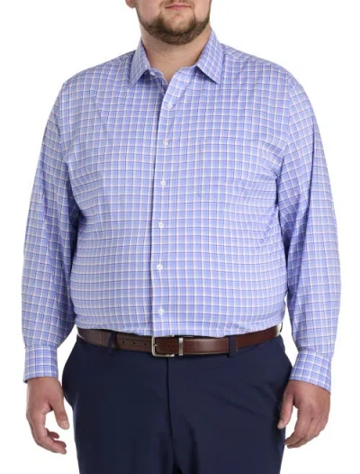 Synrgy By Dxl Plaid Dress Shirt In Blue