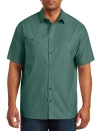 Synrgy By Dxl Textured Solid Sport Shirt In Green