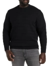 Synrgy By Dxl Textured Stripe Crewneck Sweater In Caviar