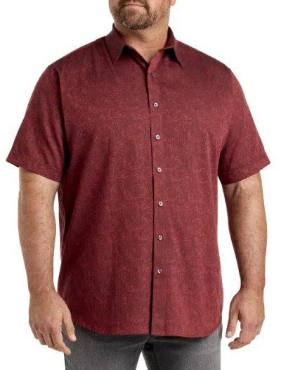 Synrgy By Dxl Tonal Floral Sport Shirt In Cowhide
