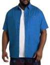 Synrgy Textured Solid Sport Shirt In Bright Blue
