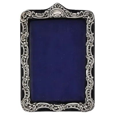 Pre-owned Synyer & Beddoes Victorian Period Sterling Silver Picture Frame In Black