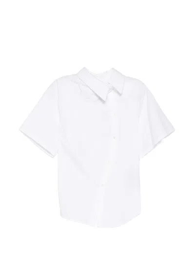 System Asymmetric Button-up Shirt In Multi