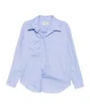 System Asymmetric-front Chest-pocket Shirt In Blue