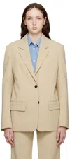 System Beige Single-breasted Blazer In Light Beige