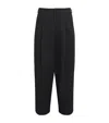 System Belt-detail Wide-leg Pleated Trousers In Black