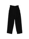 System Belt-loop Drawstring Trousers In Black