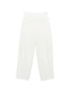 System Belt-loop Drawstring Trousers In White