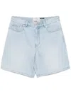System Blue Bermuda Denim Shorts In Blue