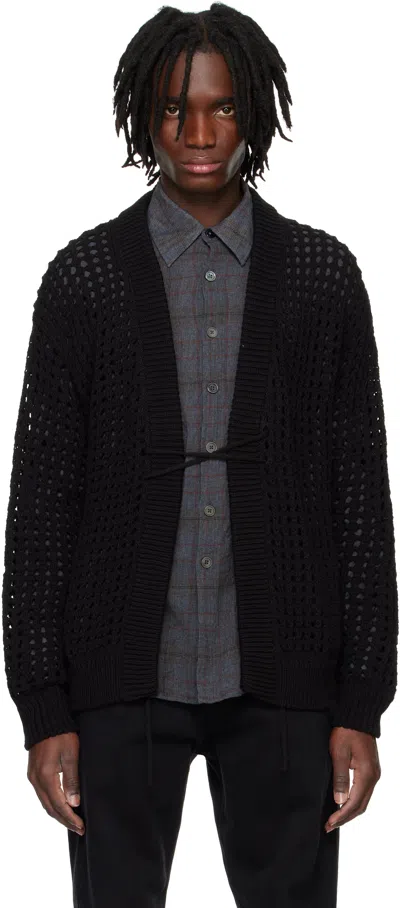 System Black Mesh Cardigan