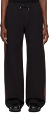 System Black Piping Detail Track Pants In Black