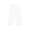 System Button-fastening Pleated Jeans In White