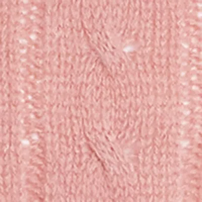 System Cable-knit Distressed Sweater In Pink