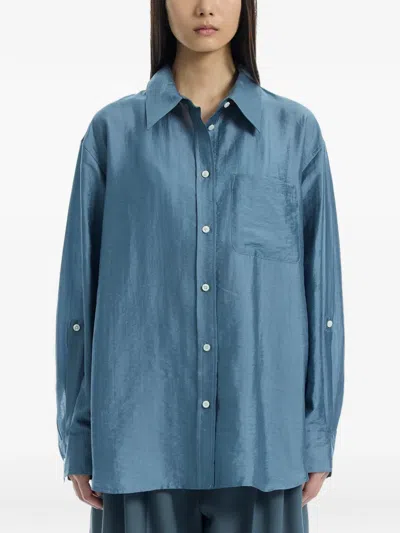 System Chest-pocket Button-up Shirt In Blue