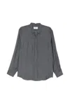System Concealed-button Shirt In Gray
