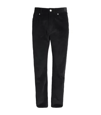 System Corduroy Straight Trousers In Black