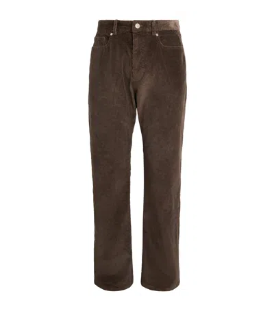 System Corduroy Straight Trousers In Brown