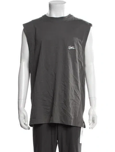 Pre-owned System Crew Neck Sleeveless T-shirt In Grey