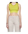 System Green Cropped Tank Top In Green