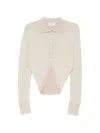 System Curved-hem Cardigan In Neutral